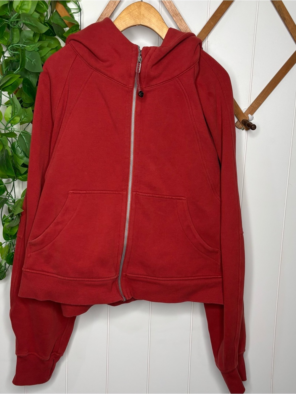 Lululemon scuba oversized Red Zip-Front Hoodie Jacket - Women